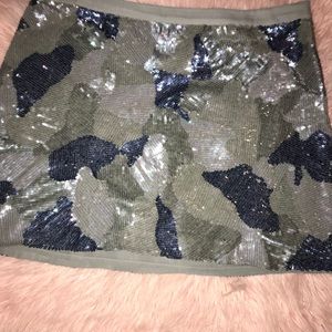 Club Monaco sequined mini skirt